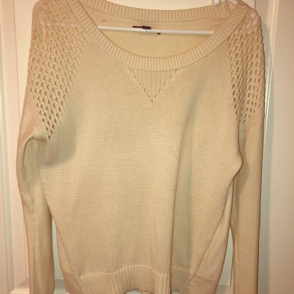 Cream American Eagle Sweater